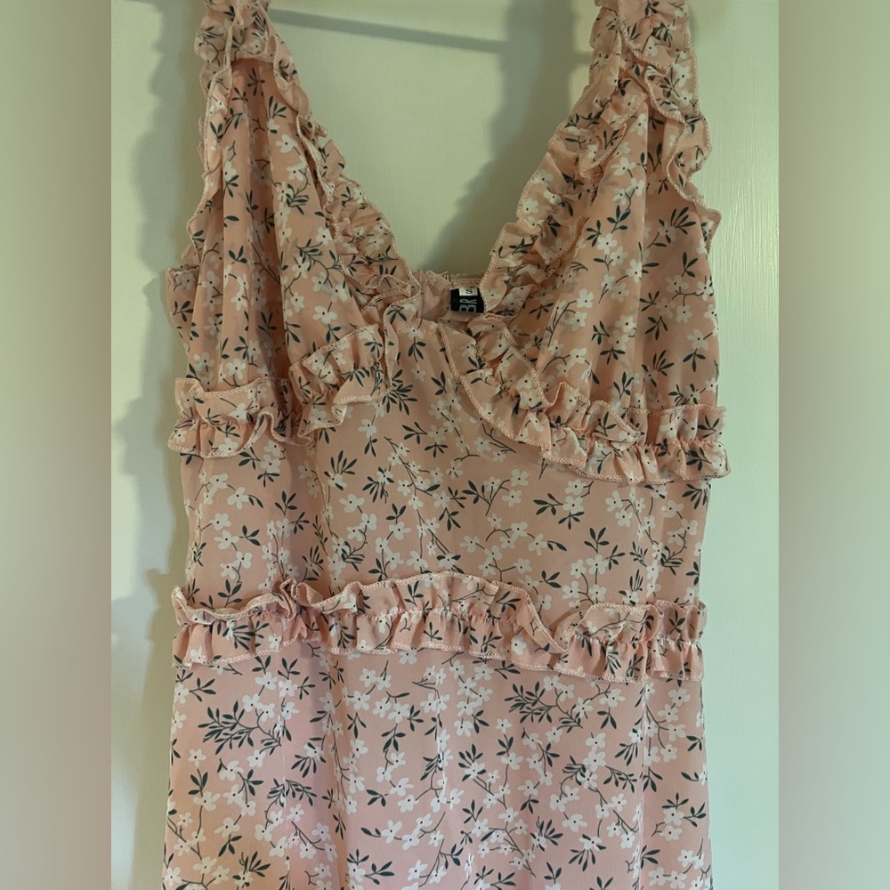 Pink floral Mini Dress Size S NWOT